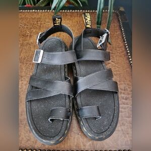 Dr. Martens Black Flatform Sandals